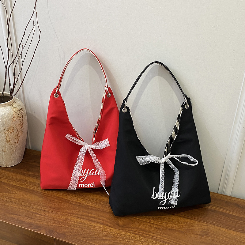 Striped double-sided single-shoulder bag, new summer cute printed letter canvas bag, large capacity simple letter commuting bag Specification drawing