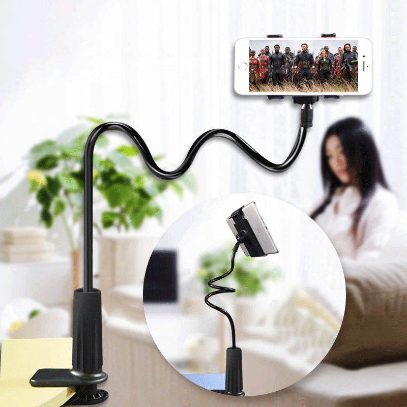 Mobile phone lazy person stand, bedside TV live streaming, tablet computer, double chuck screw base, desktop mobile phone stand full figure