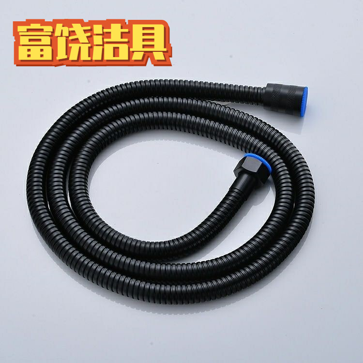 Stainless steel black shower hose, explosion-proof rain shower head water pipe, electroplated black metal hose, 1.2 meters and 1.5 meters Application Scenario