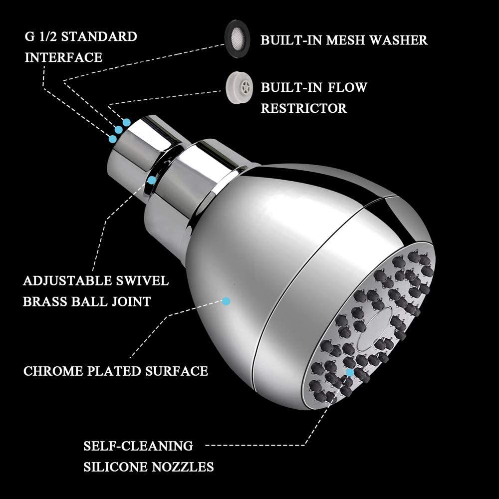 Cross-border supply of shower heads, overhead shower heads, household shower heads, single-head rain showers, bathroom shower heads Specification drawing