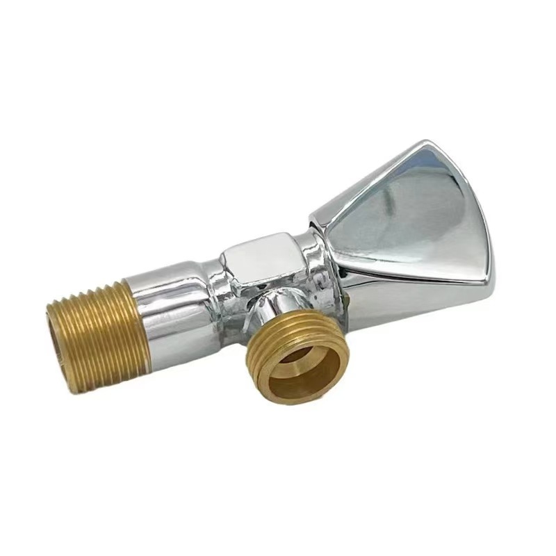 Export version copper tooth 4-minute slow-opening large flow Angle valve water heater toilet rotary switch slow-opening valve core Angle valve details Picture