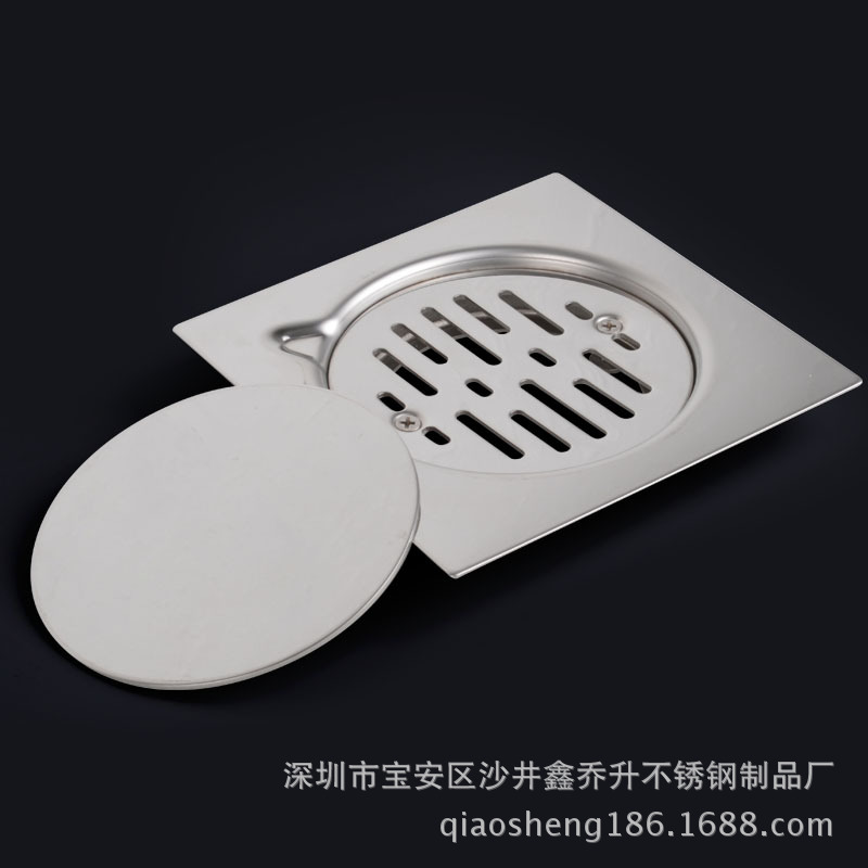 Wholesale stainless steel floor drain with LOGO, anti-odor floor drain three-piece set, Middle East Egypt 15x15 floor drain from the manufacturer details Picture