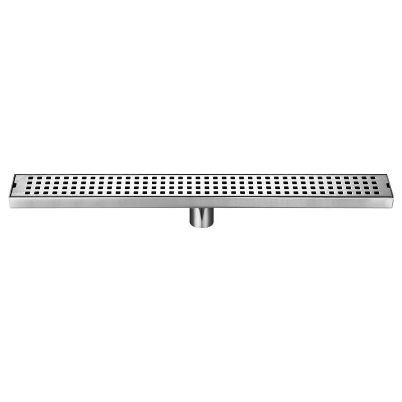 304 stainless steel rectangular floor drain for bathroom, thickened square hole large-capacity anti-odor long floor drain for hotel shower room Item Picture