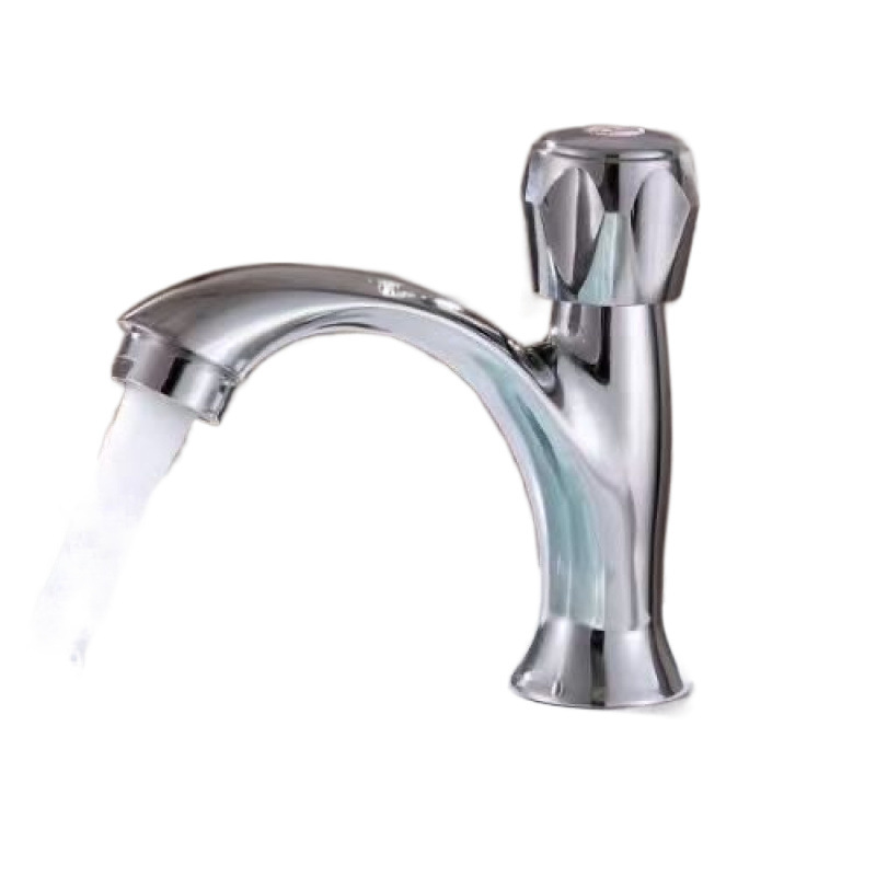 All-copper washbasin faucet, single-cooling bathroom washbasin, countertop basin, sink, cold water, single-hole basin faucet Item Picture
