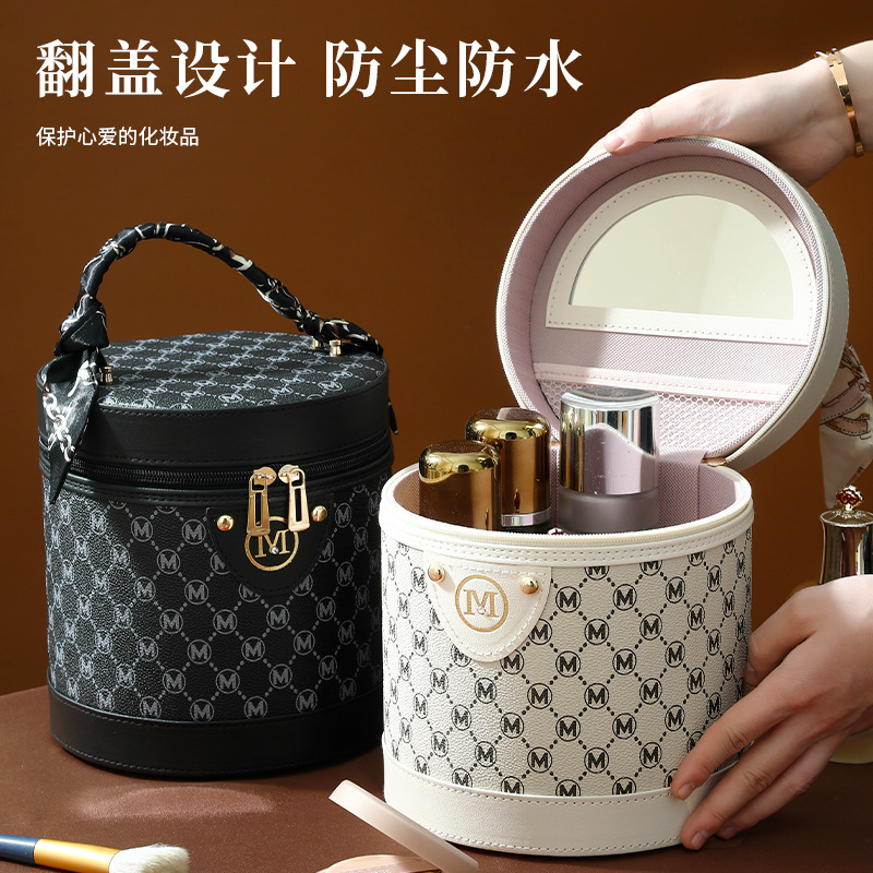 Wholesale of new portable bucket bags, cosmetic cases, large-capacity souvenir cosmetic bags, and multi-functional waterproof carrying cases details Picture