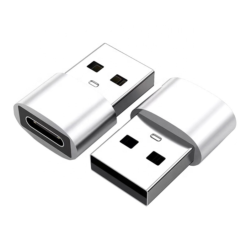Type-C female to USB public adapter, TypeC mobile phone fast charging data USB to Type-C adapter Item Picture
