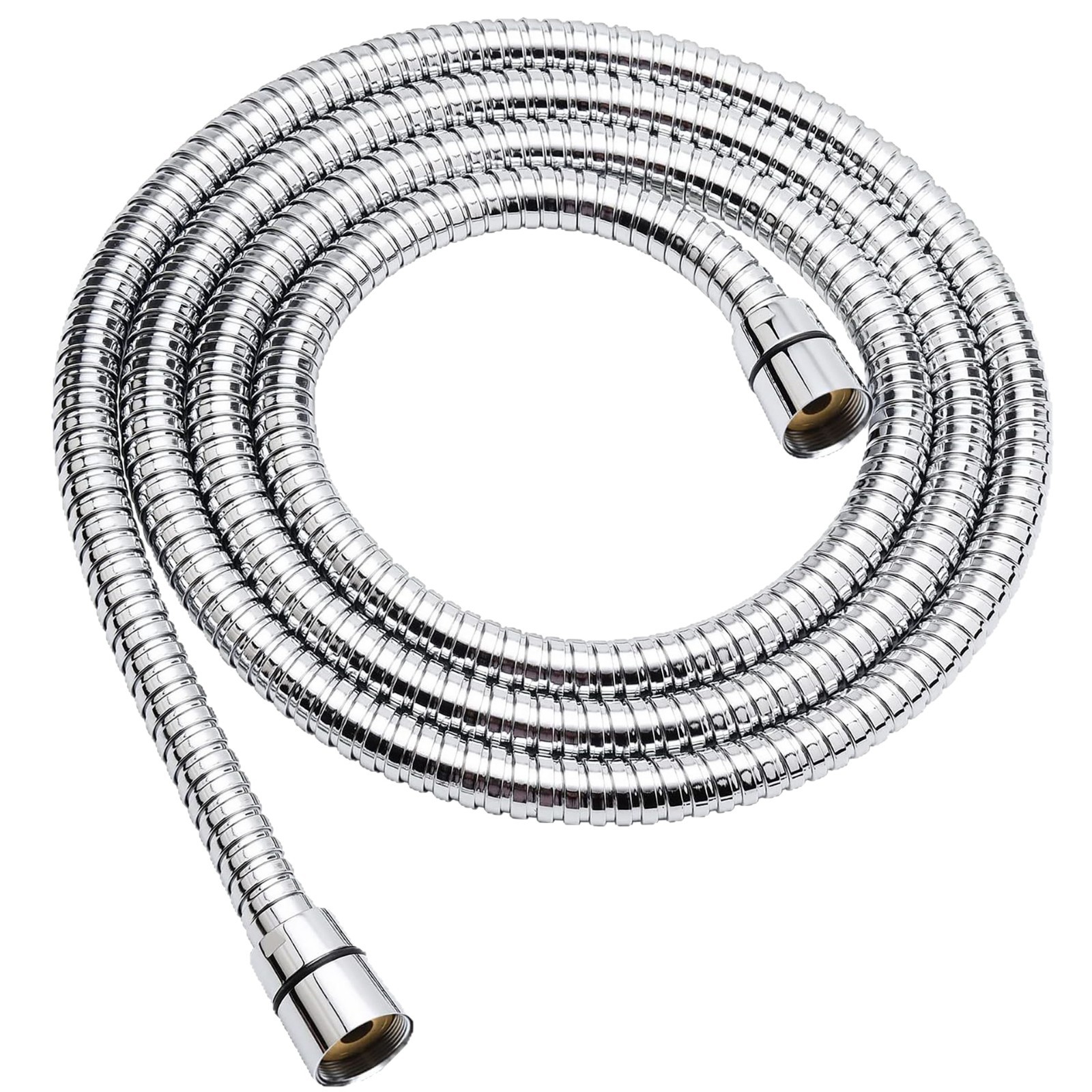 Cross-border best-selling stainless steel showerhead hose, explosion-proof shower pipe, universal connection pipe, water heater accessories, black Item Picture
