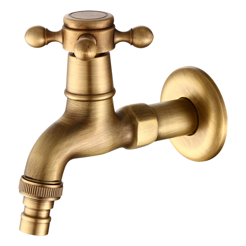 European-style outdoor antique faucet, anti-freezing all-copper quick-boiling faucet, mop sink faucet, washing machine faucet Angle valve Item Picture