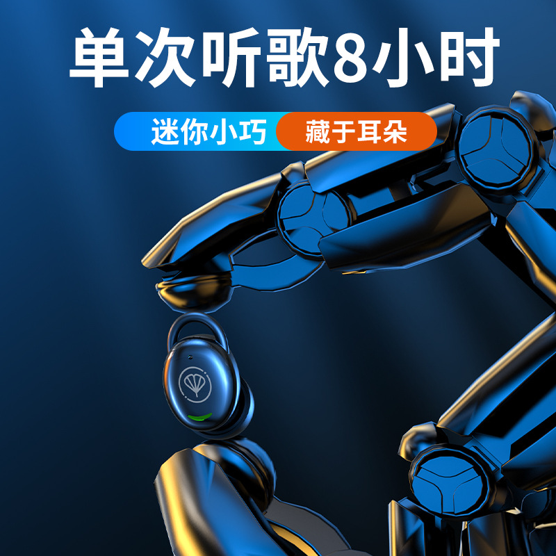 The new YX12 Bluetooth headphones, mini mini single-ear invisible sleep headphones, upgraded stereo wireless for export details Picture
