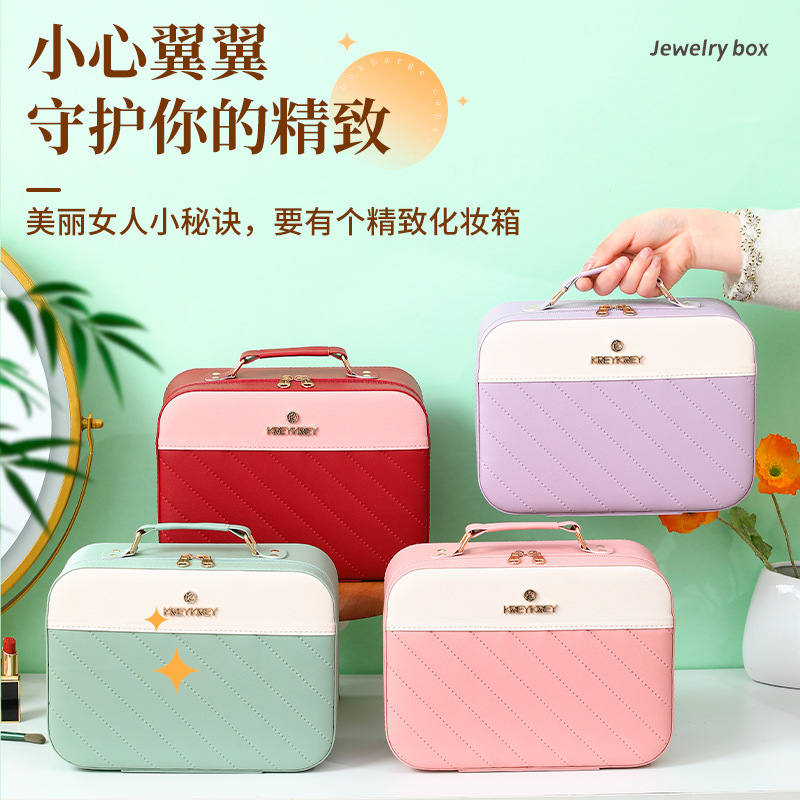 Manufacturer wholesale cosmetic bags, high appearance level, portable large-capacity storage bags, travel hand-held souvenirs, cosmetic cases Specification drawing