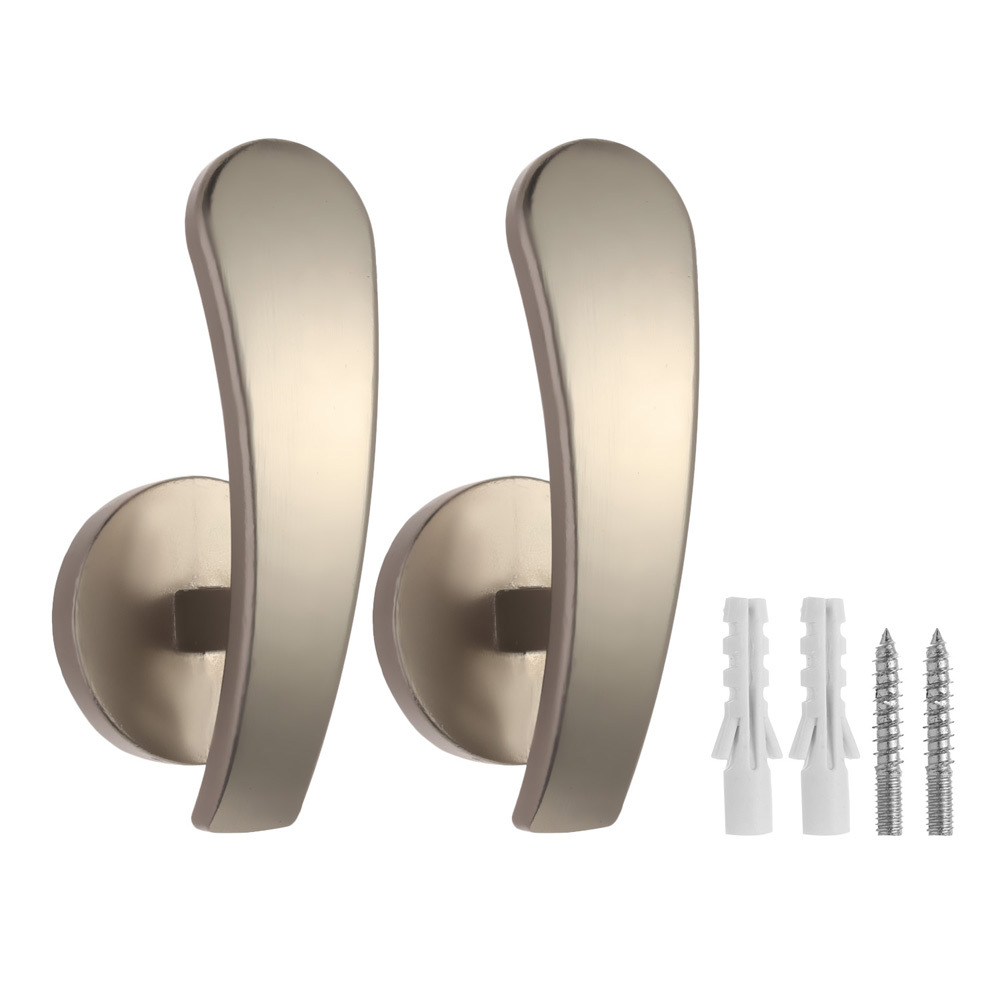 Cross-border modern and simple curtain hooks, wall hooks, alloy hanging balls, tassels, curtain accessories, binding straps, tie straps, curved hooks, window decorations details Picture