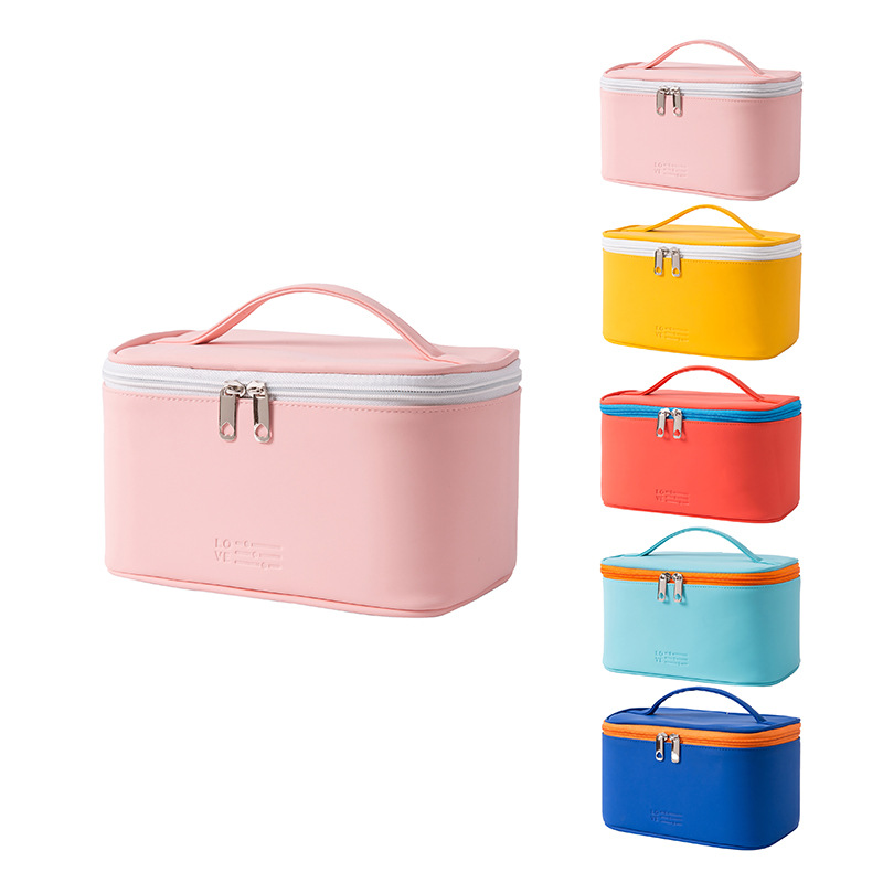 Runhui Heartbeat Series portable makeup Bag, travel storage bag, waterproof makeup bag, large capacity, high-end feel Item Picture