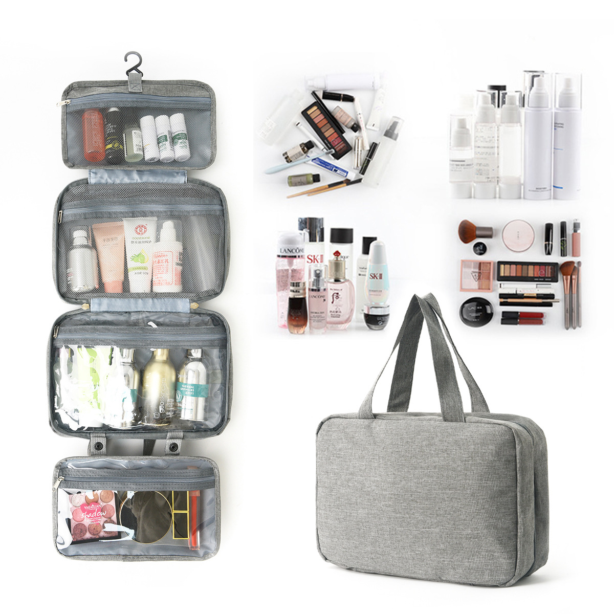 Cross-border bestseller 40% off dry and wet separation, multi-color storage for toiletries and cosmetics, portable toiletries bag and makeup bag full figure