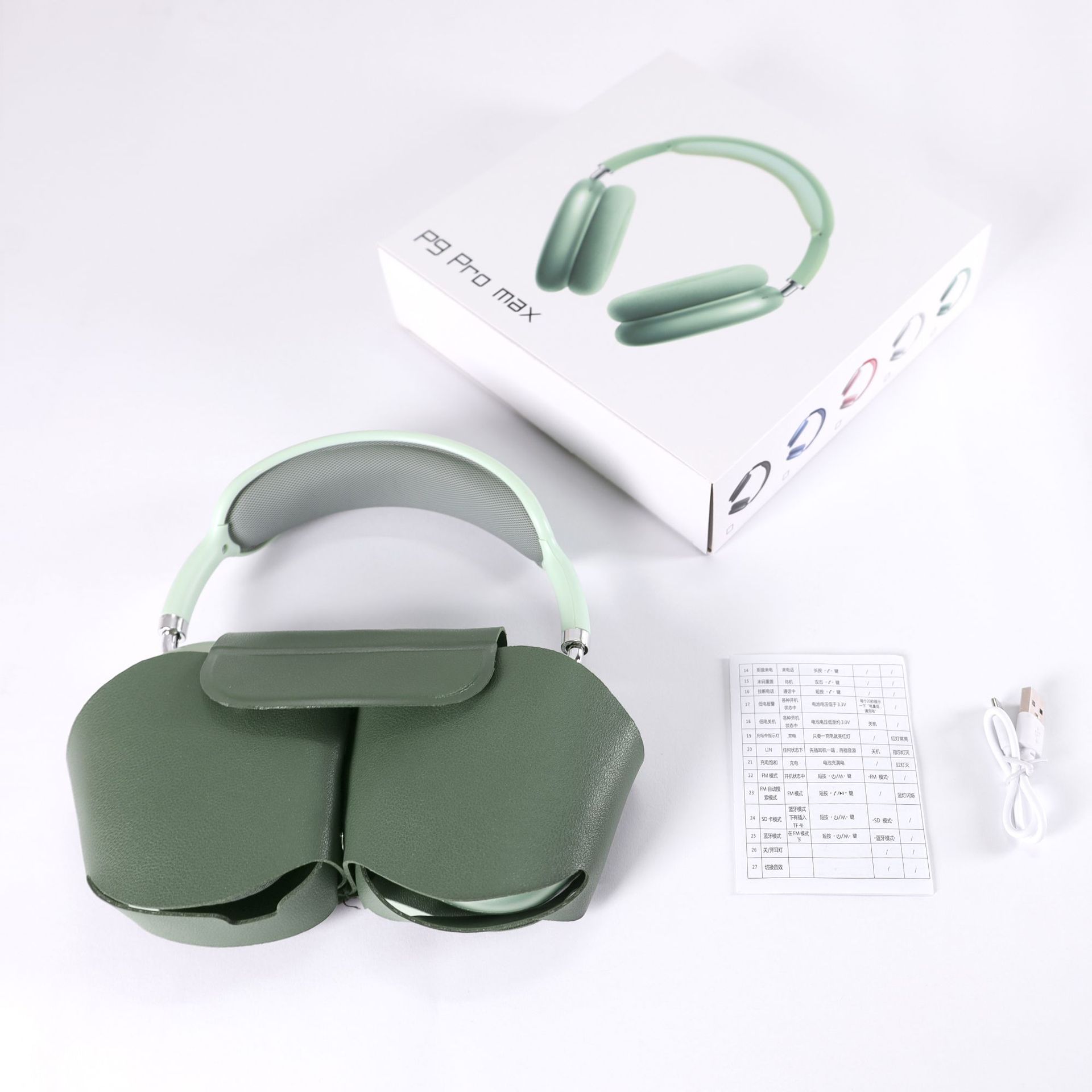 Huaqiangbei's 2025 new over-ear Bluetooth headphones are painless to wear for long periods, offer excellent wireless sound quality and have a large battery capacity for calls Item Picture