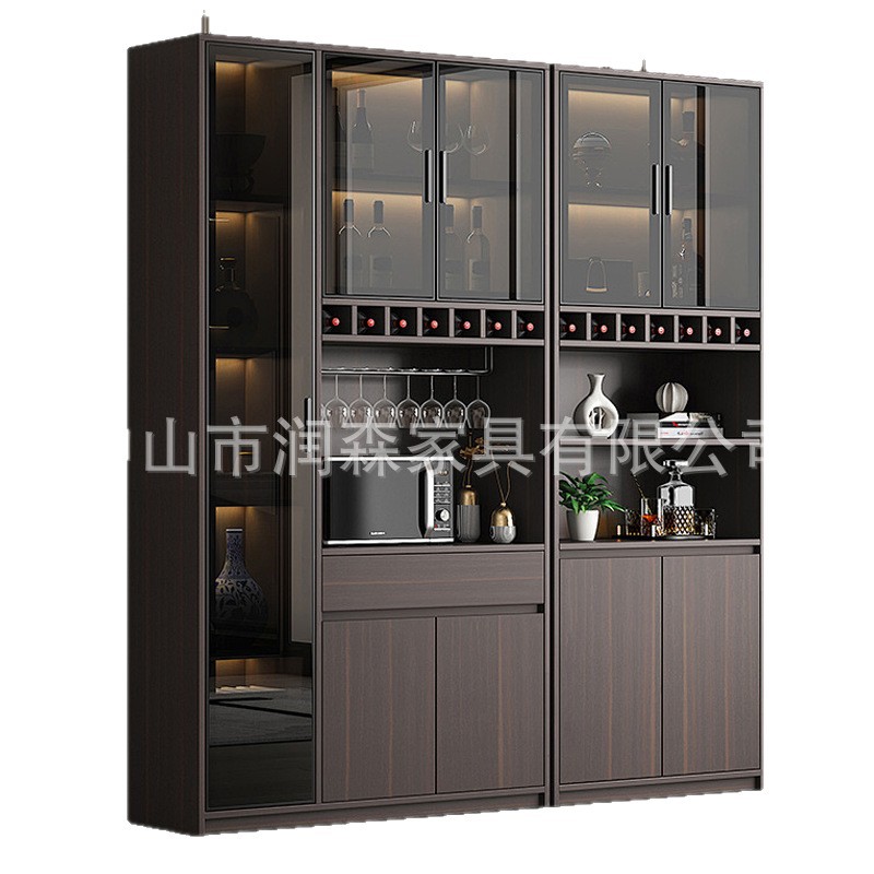Custom-made narrow-edge light luxury aluminum frame tempered glass cabinet doors, Changhong glass wine cabinet doors, kitchen cabinets, bookcases, and walk-in closets Item Picture