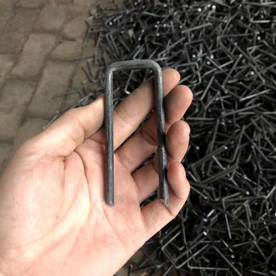 Engineering nails, U-shaped ground nails, construction site highway and railway U-shaped nails, geogrid ground nails, three-dimensional net nails, U-shaped fixed nails Specification drawing