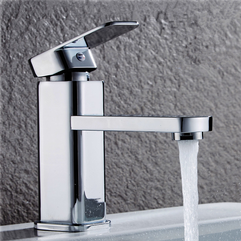 Washbasin, hot and cold water faucet, all-copper bathroom mixing valve, washbasin, sink, countertop, single cold water faucet switch factory Specification drawing