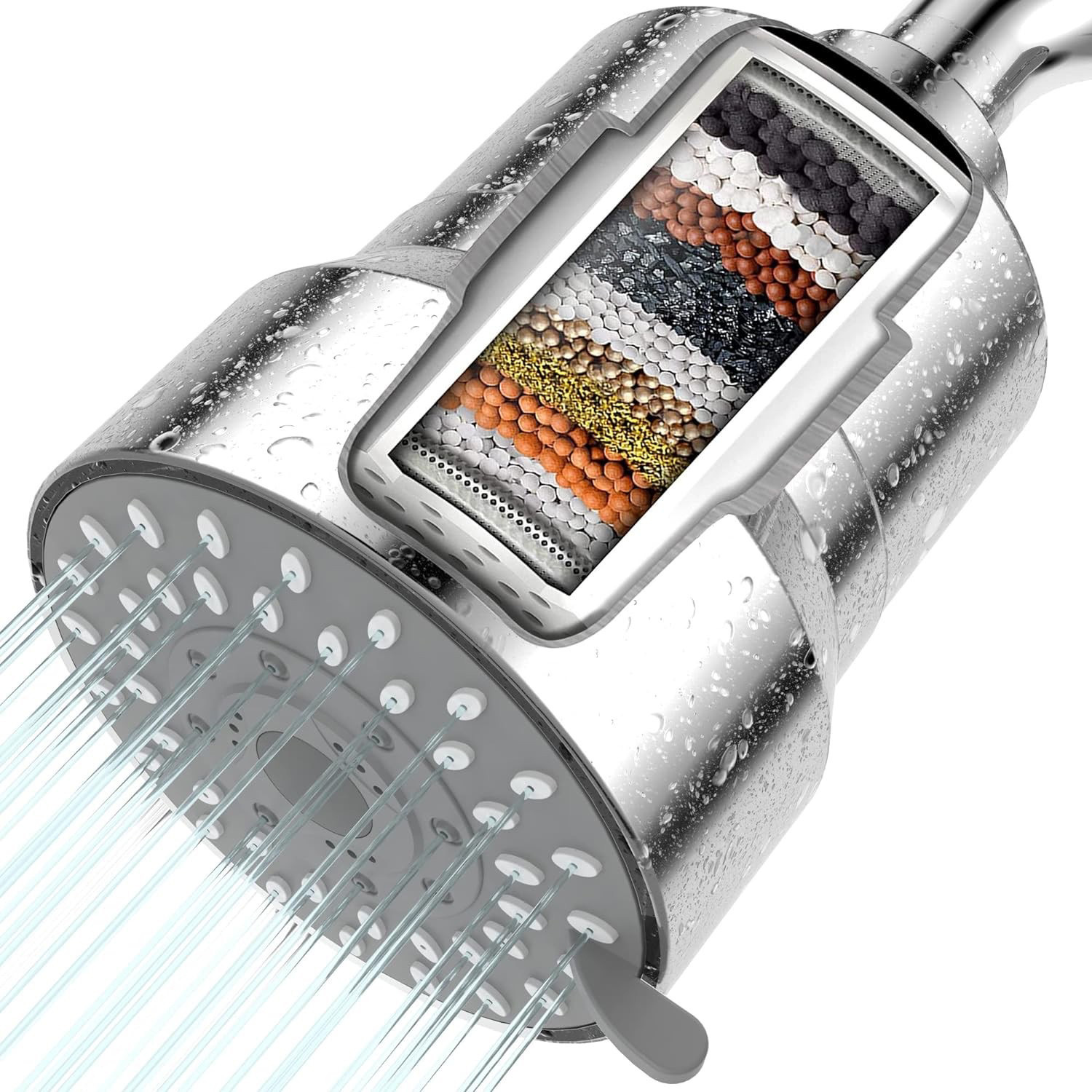 Cross-border new product, Amazon water purifier for foreign trade, 20-layer filtration, concealed shower head, multi-functional integrated showerhead full figure