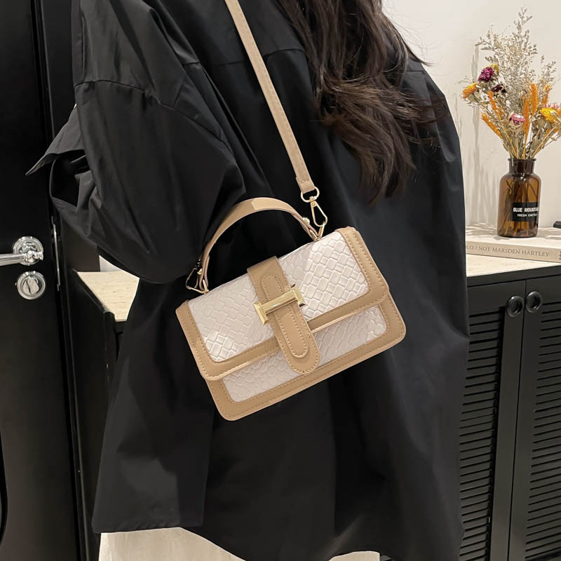 High-end retro fashion single-shoulder bag for women, 2025 new style fashionable woven pattern handbag, single-shoulder crossbody bag, trendy Specification drawing