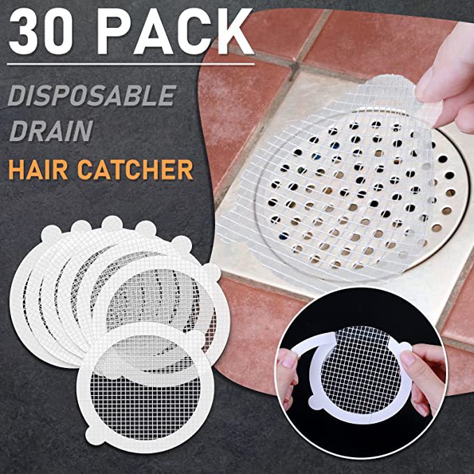 Shower drain mesh stickers, bathtub floor drain stickers, disposable shower drain adapter mesh stickers Specification drawing