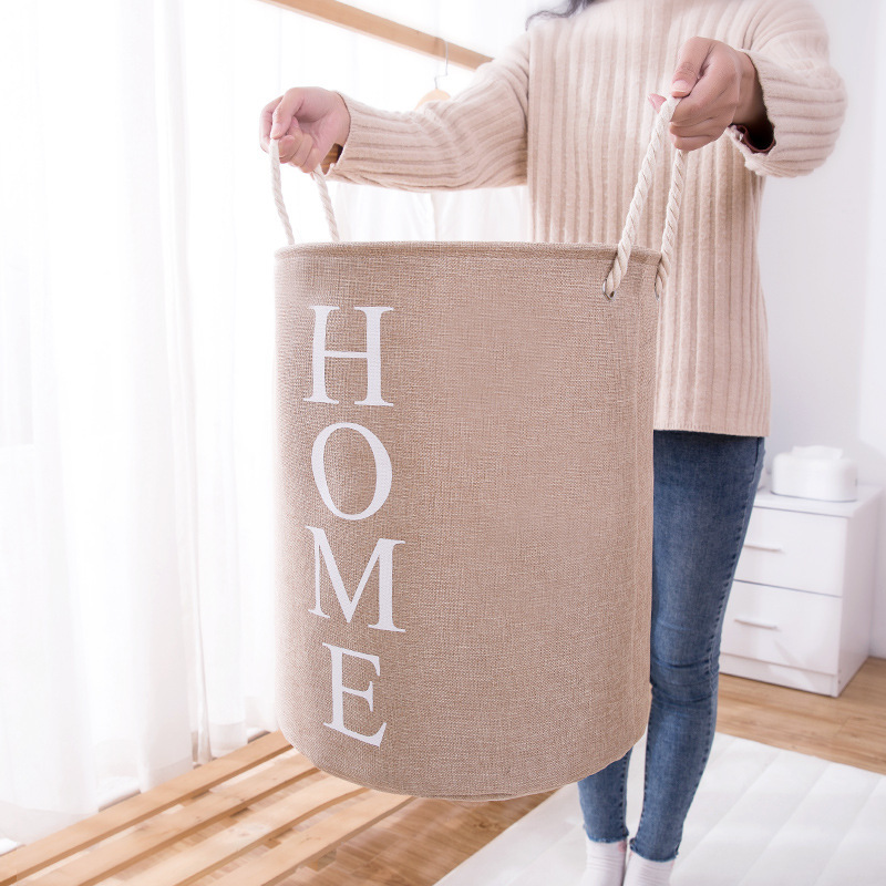 Giant storage frame, cotton and linen dirty clothes basket, cotton quilt storage basket, toy storage box, dirty clothes basket, large household capacity details Picture