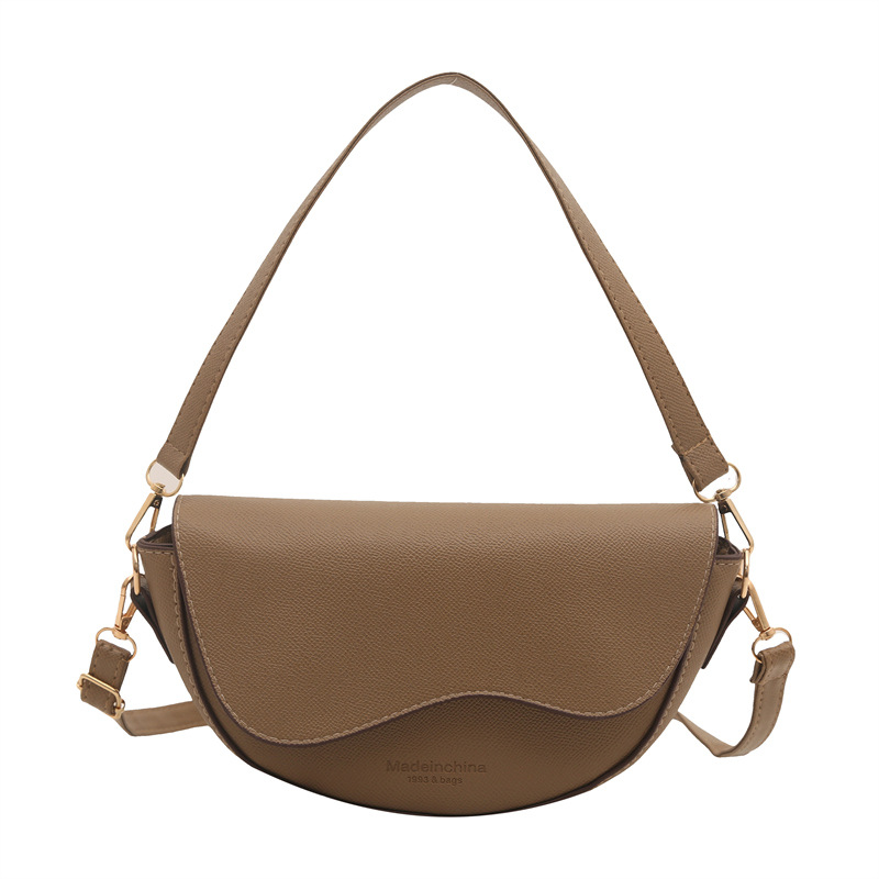 Retro texture small bag for ladies, 2025 new style, trendy and versatile crossbody bag, fashionable single-shoulder underarm bag, saddle bag Item Picture