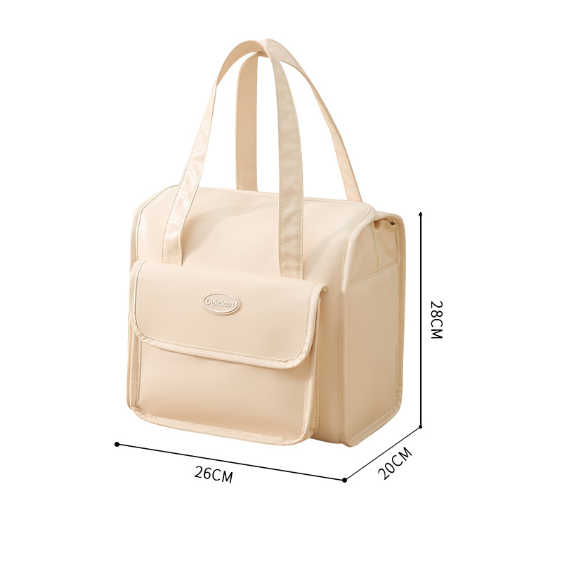 New PU hand-held bento bags, thickened aluminum foil insulated bags, portable office workers' insulated bags with meals, and student meal bags Item Picture