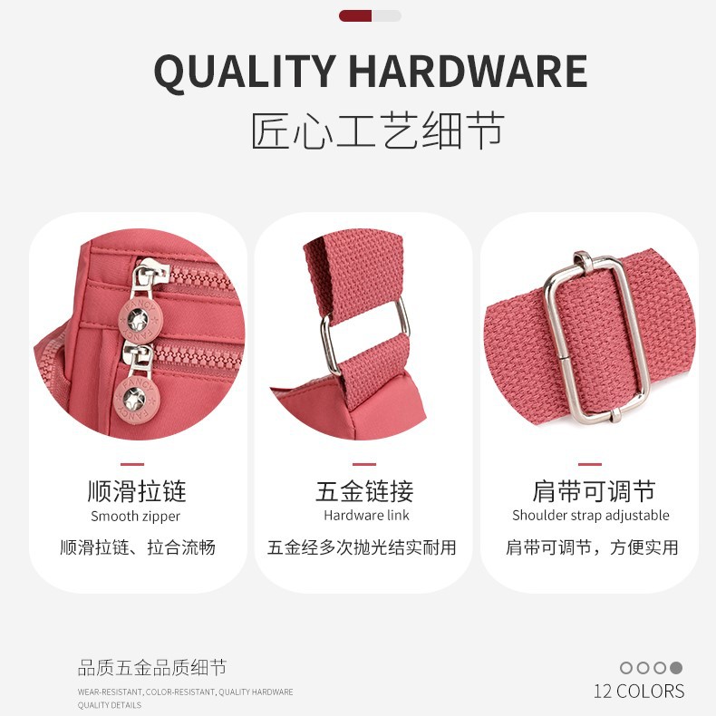 New fashionable women's bags: popular single-shoulder bags, large-capacity nylon mommy bags, casual and versatile makeup bags, crossbody bags for women details Picture