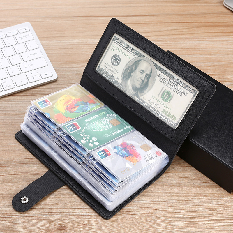 Large-capacity card case, anti-demagnetization, multi-card position wallet, men's and women's credit card holder, bank card case, a popular foreign trade certificate details Picture
