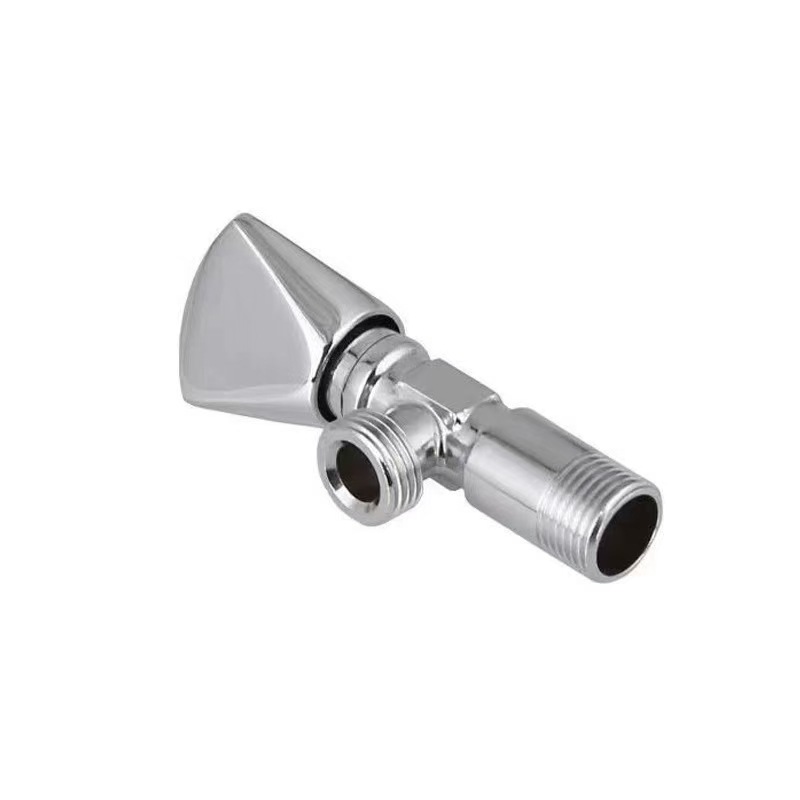 Export version copper tooth 4-minute slow-opening large flow Angle valve water heater toilet rotary switch slow-opening valve core Angle valve Specification drawing