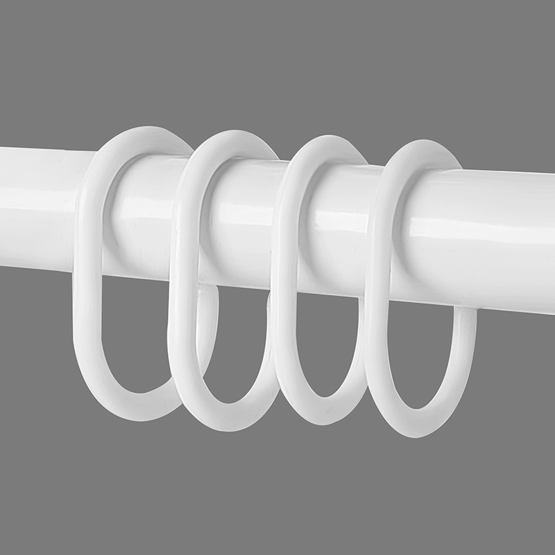 Roman pole ring, curtain hanging ring, abs plastic thickened and thickened circular ring, silent movable buckle pull ring manufacturer wholesale details Picture