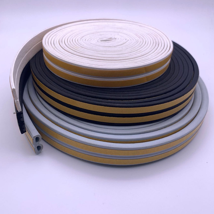 Self-adhesive door and window sealing strips, soundproof wooden door gaps, plastic-steel window windproof, warm and anti-theft door frame anti-collision rubber strips Item Picture