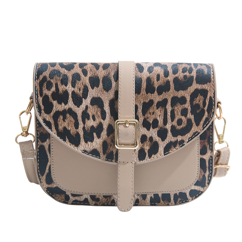 2025 New style, unique and niche design, Korean-style fashionable saddle bag, elegant leopard print women's single-shoulder crossbody underarm bag Item Picture