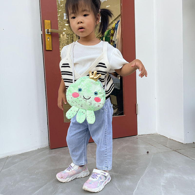 Japanese-style fresh and cute jellyfish bag, plush toy ocean doll, children's birthday gift, creative cartoon loose change bag details Picture