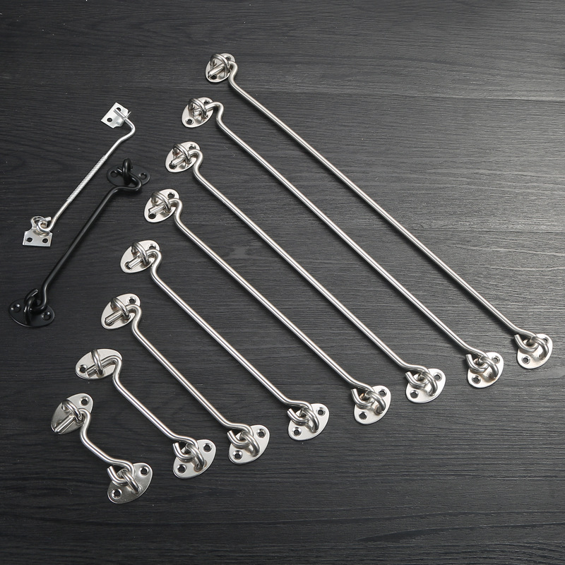 The stainless steel solid window windproof hook for old-fashioned household Windows, thickened cold-rolled steel, smooth and firm, is a window hook details Picture