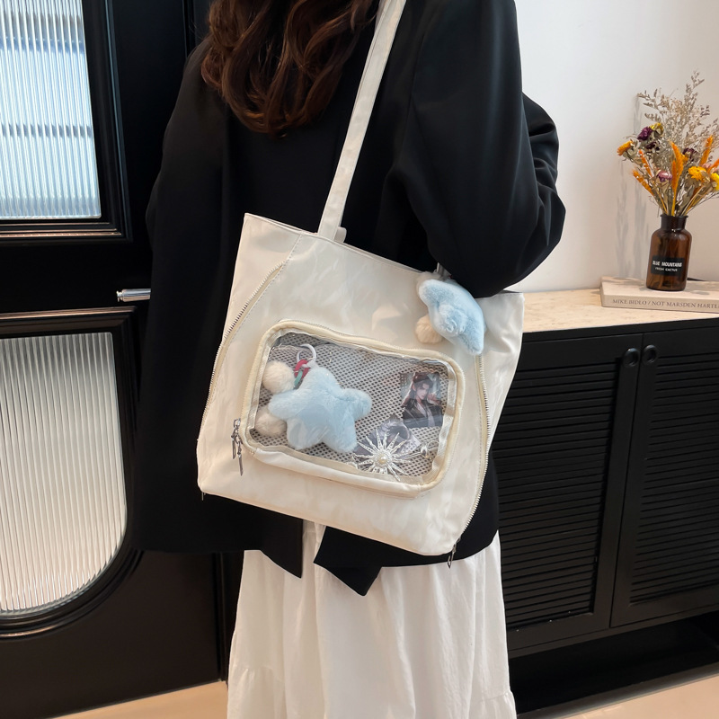 Tote Bag Women's large-capacity 2025 new model casual backpack Pain bag single-shoulder commuting fashion lightweight crossbody bag Specification drawing