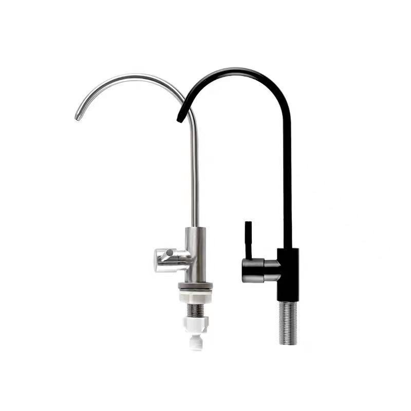 Wholesale of household water purifier faucets, stainless steel kitchen water dispenser faucets, 2-point and 4-point universal pure water faucets Item Picture