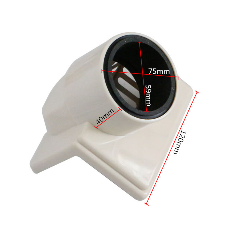 304 stainless steel side wall dual-purpose floor drain on the same floor, PVC50 pipe and 75 pipe, balcony corner side floor drain, anti-odor Specification drawing