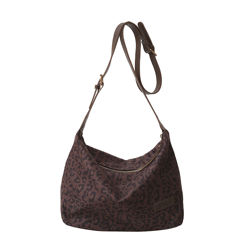 Leopard print women's bag 2024 new trendy and fashionable Korean-style tote bag casual large-capacity single-shoulder crossbody bag Item Picture