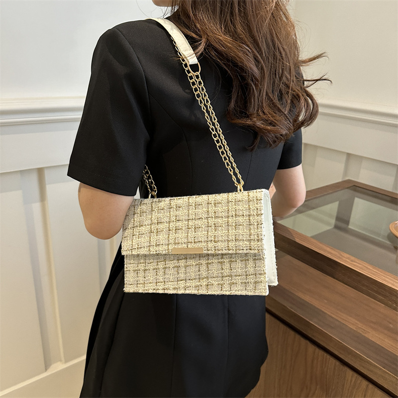 Cross-border trendy bag, women's niche design, single-shoulder crossbody bag, chain fashion, versatile, commuting underarm small square bag details Picture