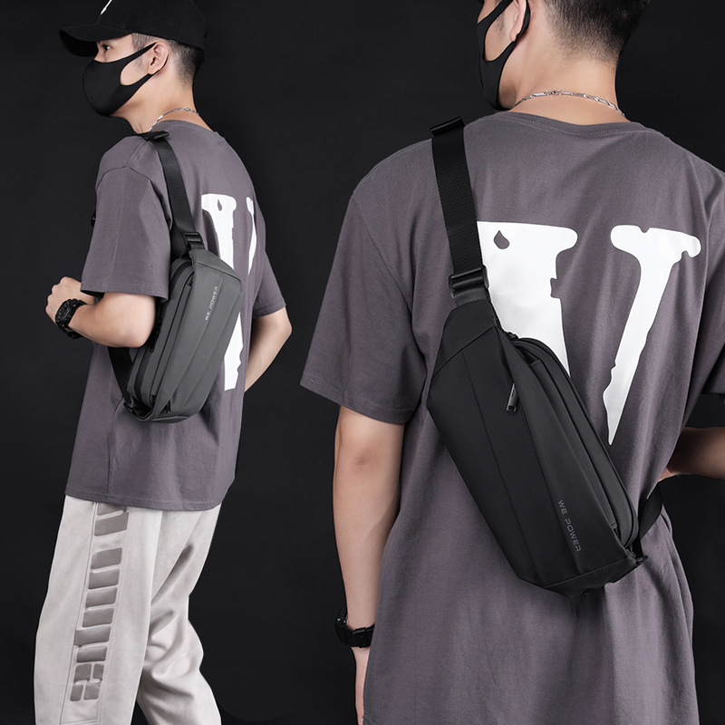 Wepower's new men's chest bag, trendy crossbody bag, outdoor sports waist bag, and large-capacity backpack from ins fashion brand details Picture