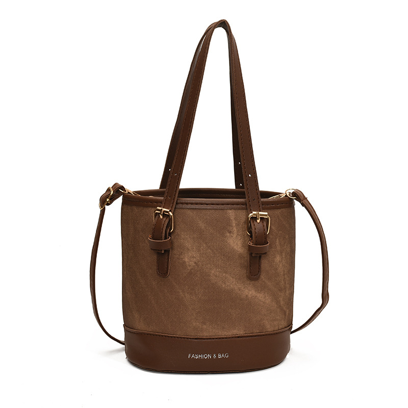 2025 High-end retro small bag, women's bag, popular and versatile bucket bag, commuter hand and shoulder crossbody bag Item Picture