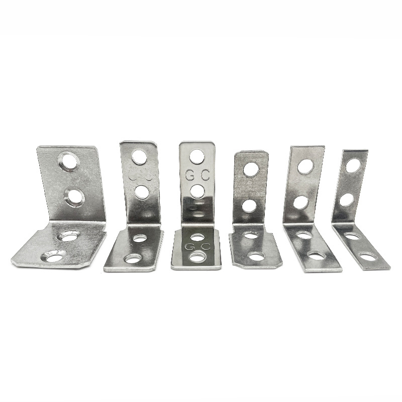 Stainless steel middle stiffness connection piece, L-shaped fastener, middle column Angle code connection, four-hole hanging piece, door and window hardware accessories Item Picture