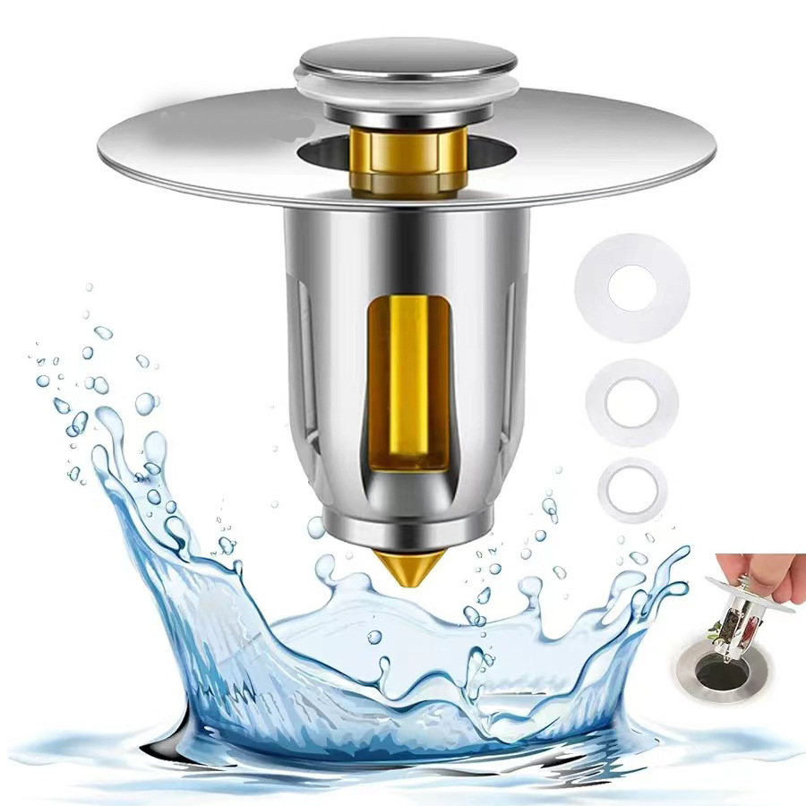 Washbasin leakage plug, ceramic washbasin drain, anti-odor bouncing core, press-type face sink accessories Application Scenario