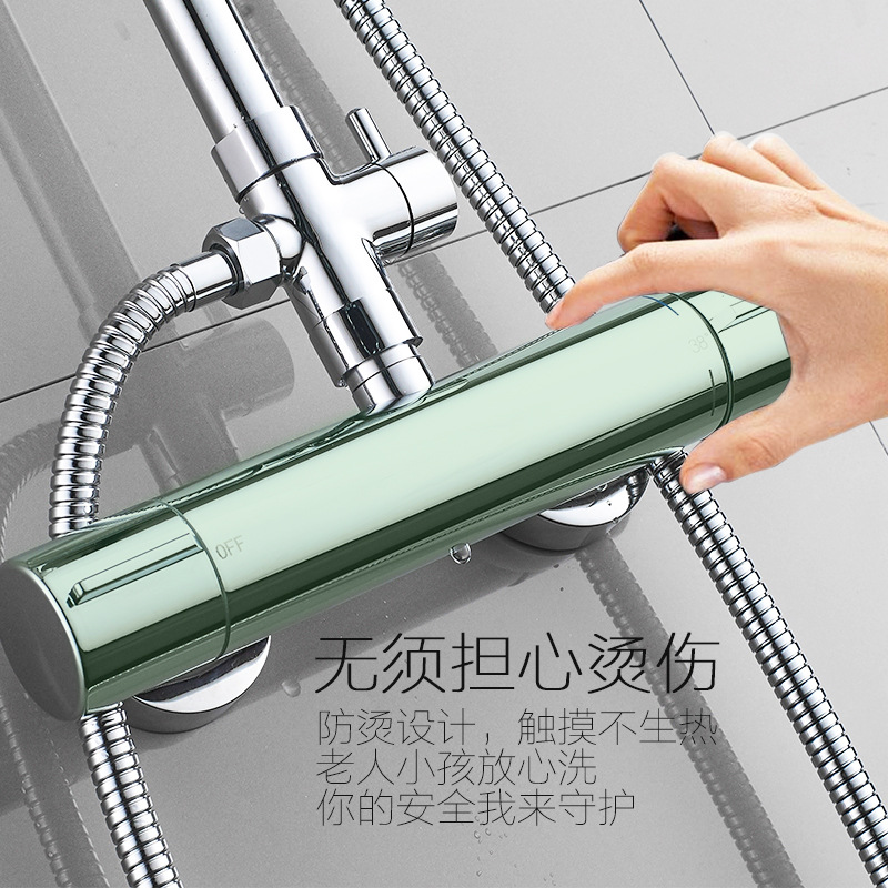 Solar electric water heater electroplated constant-temperature mixing valve, shower head faucet constant-temperature valve, concealed bathroom faucet Specification drawing