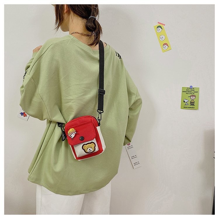 ins cute little bag Women's Bag 2020 New trendy fashion canvas bag Summer fresh and cute girl crossbody bag Application Scenario