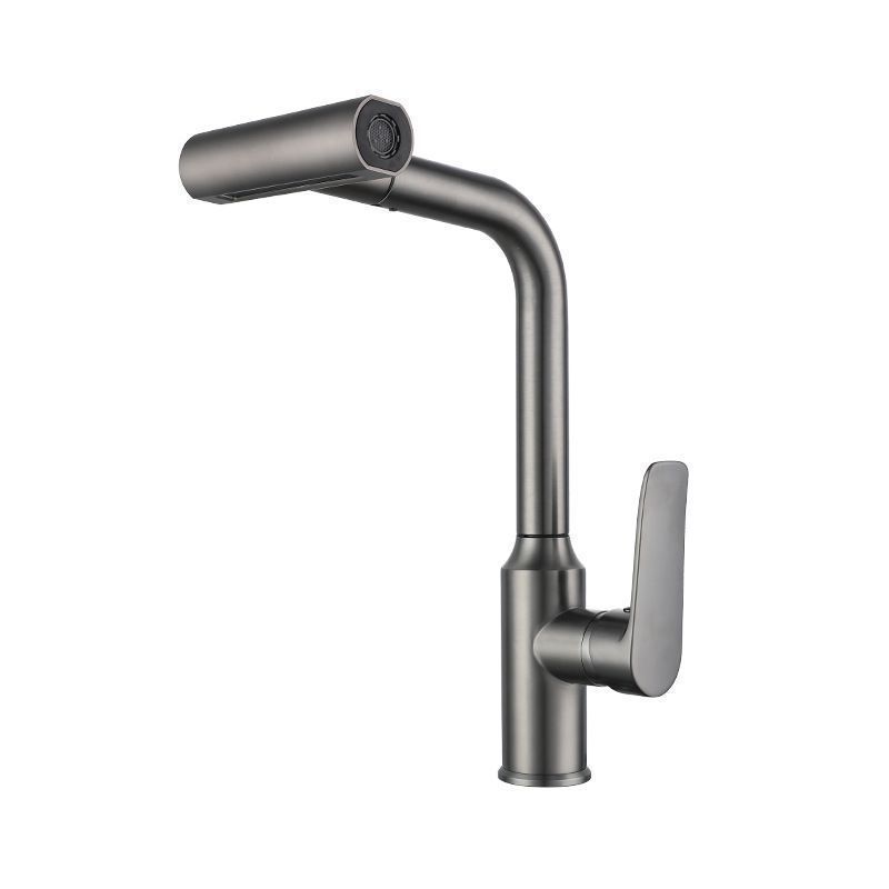 Feiyu Waterfall kitchen faucet, stainless steel cold and hot sink faucet, universal telescopic and rotating type Item Picture