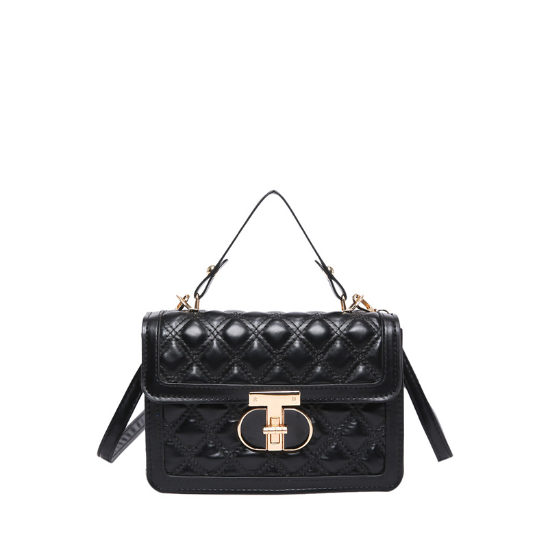 The new winter 2024 diamond-patterned embroidery line commuter hand-held small square bag is retro and stylish, yet trendy and individualistic. It's a single-shoulder crossbody bag Item Picture