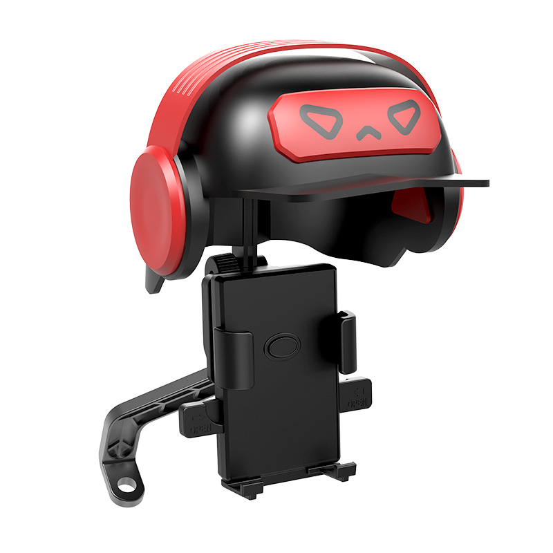 Small helmet electric motorcycle riding mobile phone navigation stand, food delivery rider sunshade and rain shelter, small helmet mobile phone stand, cross-border Item Picture