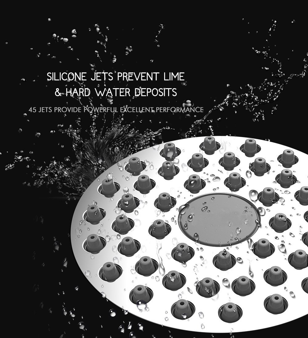 Original manufacturer Amazon cross-border high-pressure shower head, imported ABS raw material, 9-level electroplating process details Picture